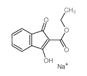 2-(乙氧羰基)-1-氧代-1H-茚-3-醇钠 结构式