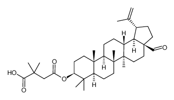 Lup-20(29)-en-28-al, 3-(3-carboxy-3-methyl-1-oxobutoxy)-, (3β)- 结构式