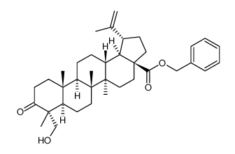 Lup-20(29)-en-28-oic acid, 23-hydroxy-3-oxo-, phenylmethyl ester, (4α)- 结构式