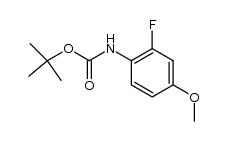 N-(2-氟-4-甲氧基苯基)氨基甲酸叔丁酯 结构式