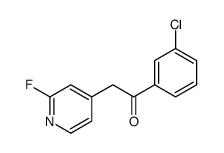 1-(3-氯苯基)-2-(2-氟-4-吡啶基)乙酮 结构式