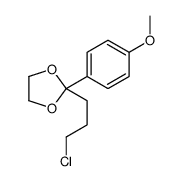 2-(3-氯丙基)-2-(4-甲氧基苯基)-1,3-二氧戊环 结构式