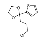 1,3-Dioxolane, 2-(3-chloropropyl)-2-(2-thienyl)- 结构式