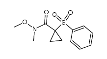 N-甲氧基-N-甲基-1-(苯磺酰基)环丙烷甲酰胺 结构式