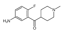 (5-氨基-2-氟苯基)(1-甲基-4-哌啶基)甲酮 结构式