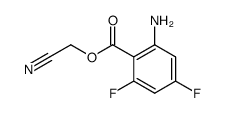2-氨基-4,6-二氟苯甲酸氰甲酯 结构式