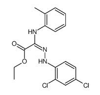 Acetic acid, 2-[2-(2,4-dichlorophenyl)hydrazinyl]-2-[(2-methylphenyl)imino]-, ethyl ester 结构式