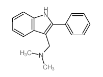 N,N-二甲基-1-(2-苯基-1H-吲哚-3-基)甲胺 结构式