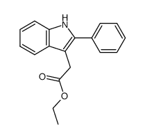 1H-Indole-3-acetic acid, 2-phenyl-, ethyl ester 结构式