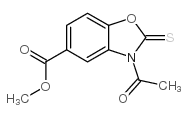 3-ACETYL-2,3-DIHYDRO-2-THIOXO-5-BENZOXAZOLECARBOXYLIC ACID METHYL ESTER 结构式