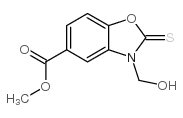 2,3-DIHYDRO-3-(HYDROXYMETHYL)-2-THIOXO-5-BENZOXAZOLECARBOXYLIC ACID METHYL ESTER 结构式