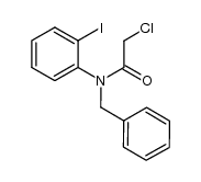 2-氯-N-(2-碘苯基)-N-(苯甲基)乙酰胺 结构式