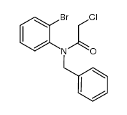 N-(2-溴苯基)-2-氯-N-(苯甲基)乙酰胺 结构式