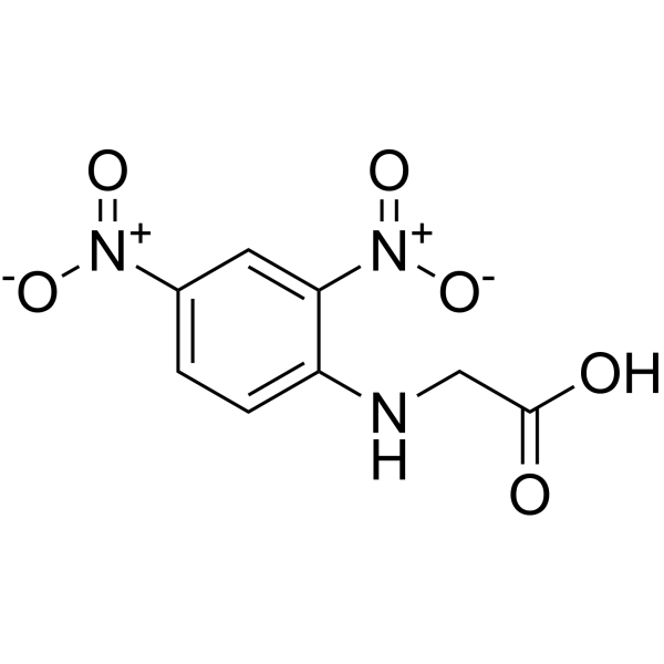 N-(2,4-二硝基苯基)氨基乙酸 结构式