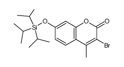 2H-1-Benzopyran-2-one, 3-bromo-4-methyl-7-[[tris(1-methylethyl)silyl]oxy]- 结构式