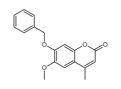6-甲氧基-4-甲基-7-苄氧基香豆素 结构式