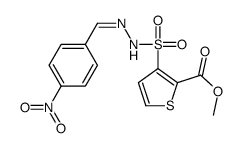 2-Thiophenecarboxylic acid, 3-[[2-[(4-nitrophenyl)methylene]hydrazinyl]sulfonyl]-, methyl ester 结构式