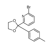 2-bromo-6-[2-(p-tolyl)-1,3-dioxolan-2-yl]pyridine 结构式