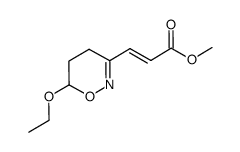 2-Propenoic acid, 3-(6-ethoxy-5,6-dihydro-4H-1,2-oxazin-3-yl)-, methyl ester, (2E)- 结构式