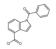 1-苯甲酰基-1H-吲哚-4-甲酰氯 结构式