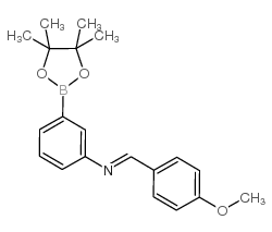 3-(4-甲氧基亚苄基氨基)苯硼酸频哪醇酯 结构式