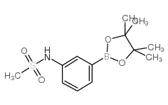 3-甲磺酰氨苯基硼酸频那醇酯 结构式