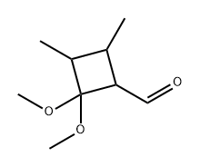 2,2-二甲氧基-3,4-二甲基环丁烷甲醛 结构式