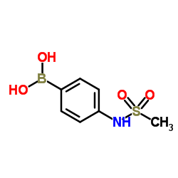 4-甲基磺酰氨基苯基硼酸 结构式
