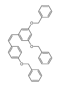 Benzene, 1,3-bis(phenylmethoxy)-5-[(1Z)-2-[4-(phenylmethoxy)phenyl]ethenyl]- 结构式