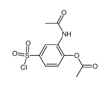 3-乙酰氨基-4-乙酰氧基苯磺酰氯 结构式