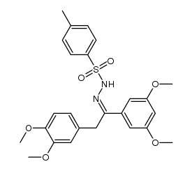 Benzenesulfonic acid, 4-methyl-, 2-[2-(3,4-dimethoxyphenyl)-1-(3,5-dimethoxyphenyl)ethylidene]hydrazide 结构式