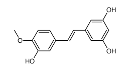 5-[2-(3-羟基-4-甲氧基苯基)乙烯基]-1,3-苯二酚 结构式