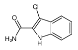 3-氯-1H-吲哚-2-甲酰胺 结构式