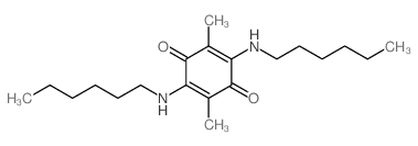 2,5-双(己基氨基)-3,6-二甲基-2,5-环己二烯-1,4-二酮 结构式