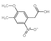 2-(5-甲氧基-4-甲基-2-硝基苯基)乙酸 结构式
