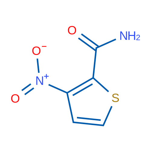 3-硝基噻吩-2-羧酰胺 结构式