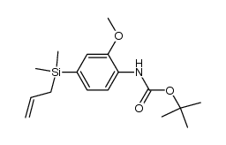 Carbamic acid, [4-(dimethyl-2-propenylsilyl)-2-methoxyphenyl]-, 1,1-dimethylethyl ester (9CI) 结构式