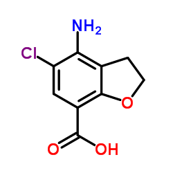 4-氨基-5-氯-2,3-二氢苯并呋喃-7-羧酸 结构式
