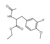 Tyrosine, N-acetyl-3-fluoro-O-methyl-, ethyl ester 结构式