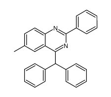 4-二苯甲基-6-甲基-2-苯基喹唑啉 结构式