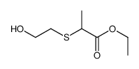 ethyl 2-[(2-hydroxyethyl)thio]propionate 结构式