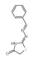 苯甲醛-2-(4,5-二氢-4-氧代-2-噻唑基)腙 结构式