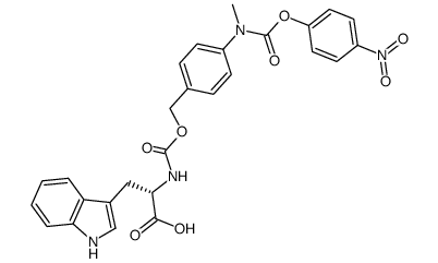 L-Tryptophan, N-[[[4-[methyl[(4-nitrophenoxy)carbonyl]amino]phenyl]methoxy]carbonyl]- 结构式