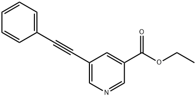 5-(苯基乙炔基)吡啶-3-羧酸乙酯 结构式