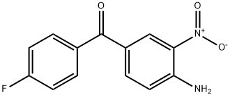 (4-氨基-3-硝基苯基)(4-氟苯基)甲酮 结构式