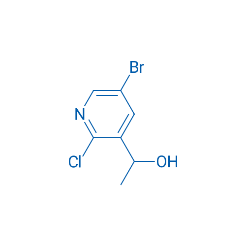 1-(5-溴-2-氯吡啶-3-基)乙醇 结构式