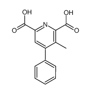 3-甲基-4-苯基-2,6-吡啶二羧酸 结构式