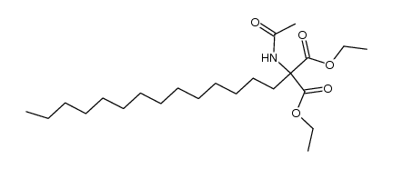 2-乙酰氨基-2-十四烷基丙二酸二乙酯 结构式