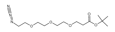 3-[2-[2-(2-叠氮基乙氧基)乙氧基]乙氧基]丙酸叔丁酯 结构式
