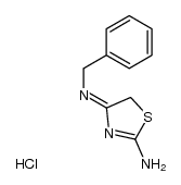 2-噻唑胺,4,5-二氢-4-[(苯甲基)亚氨基]-,盐酸盐(1:1) 结构式